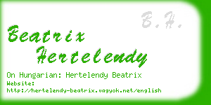 beatrix hertelendy business card